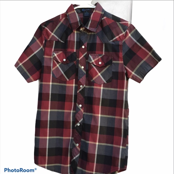 Men’s plaid short sleeve shirt - Picture 1 of 3